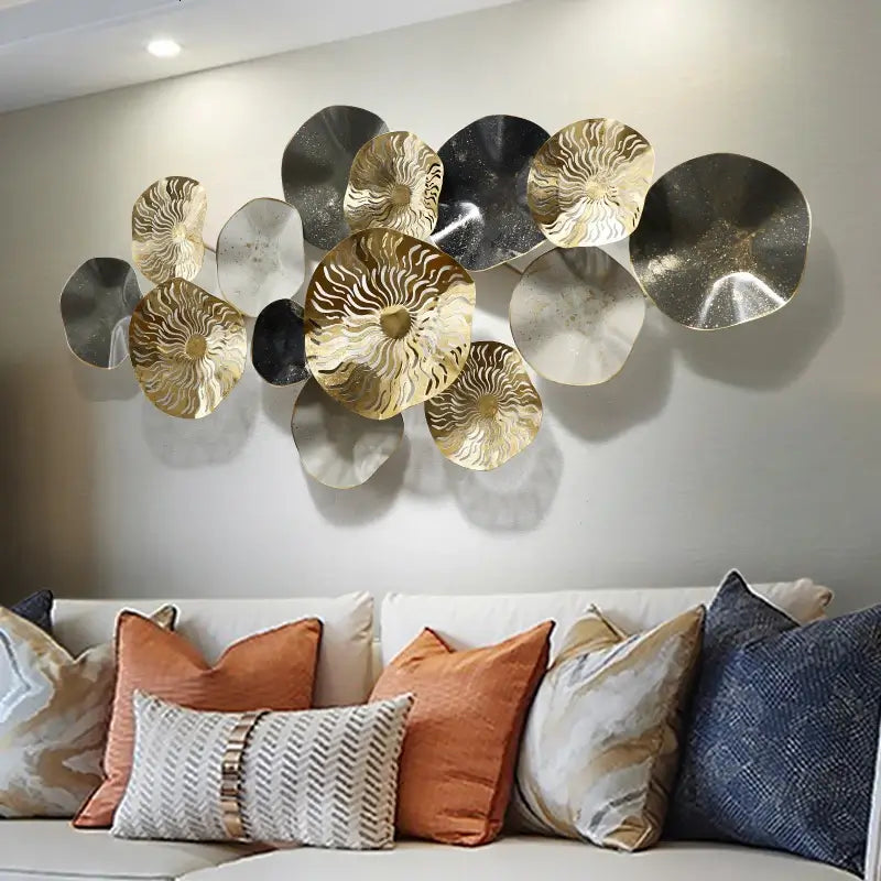 Three-Dimensional Living Room Gold Metal Wall Hanging Decor Light