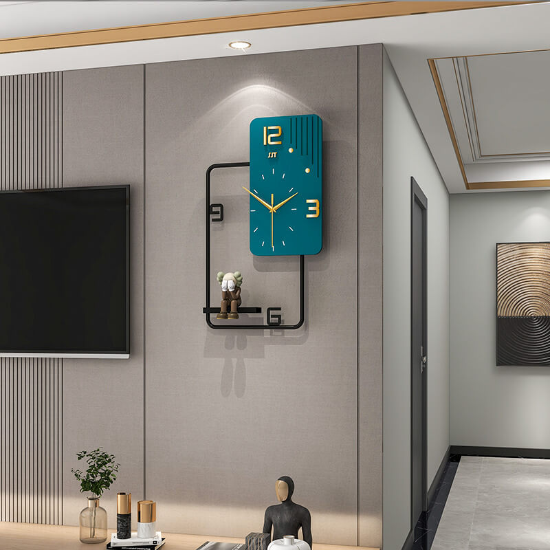 Combi Clock Elegant Square Wall Clock - Light Luxury Combination – CharmyDecor