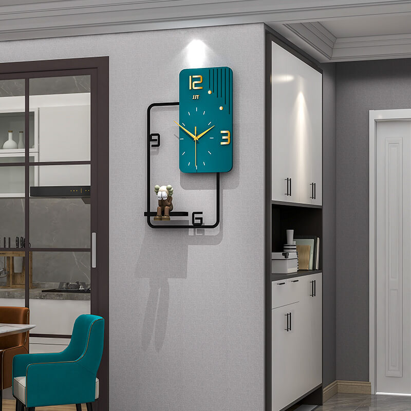 Combi Clock Elegant Square Wall Clock - Light Luxury Combination – CharmyDecor