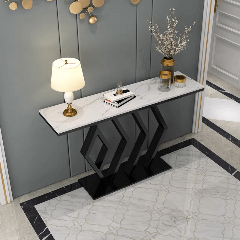 Marble-Top Entryway Console Table -CharmyDecor- CharmyDecor