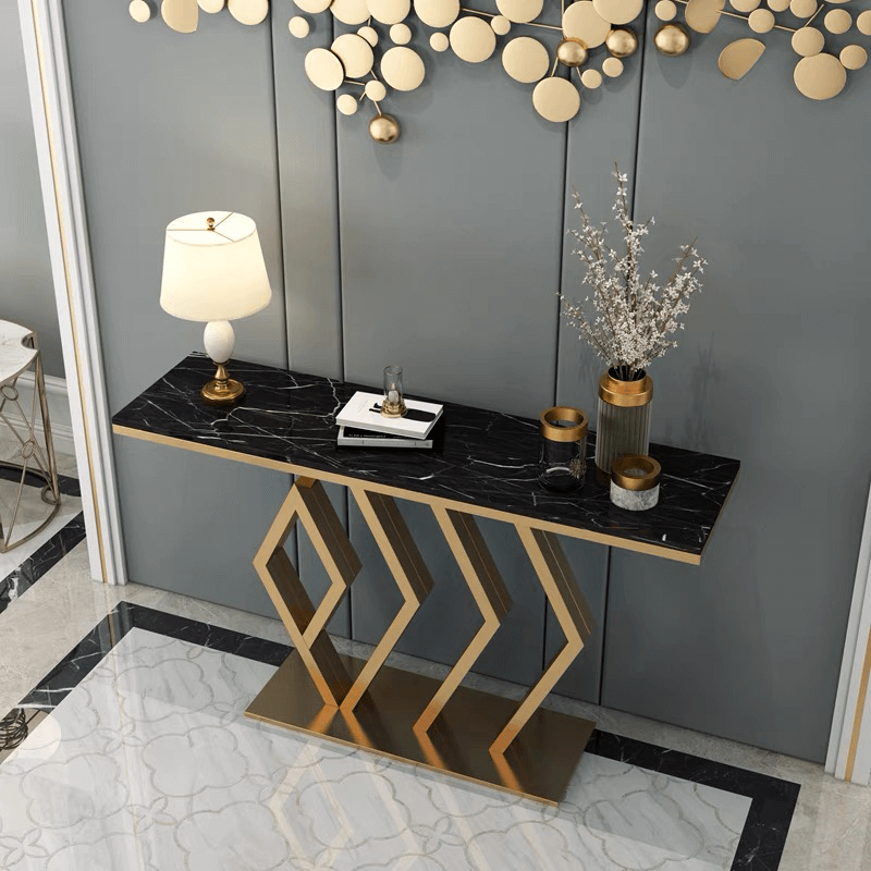 Elegant Marble-Top Console Table for Entryway Decor – CharmyDecor