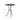3 Piece Bistro Set Copper Finish Table Dimension Image. 