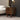 Fluted Nightstand Image. A walnut nightstand with 2 drawers and cross bar handles in a mid century modern design by a bed side.