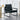 Mid-Century Black PU Leather Accent Arm Chair