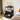 Mid-century Modern Black Bedside Table with 2 Drawers & USB Port