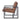 black frame and brown cushion accent chair