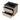 Minimalist 24" Floating Bathroom Vanity Set with Black Ceramic Sink