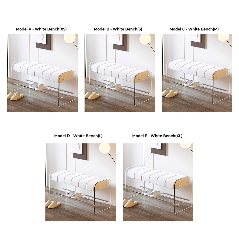 Luxury Acrylic Bench: Simple & Transparent Design – CharmyDecor