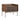 Modern Nightstand Image. A wood and leather nightstand with stainless steel legs.