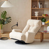 Modern 360° Swivel Recliner Comfy Chair with Armrests & Phone Holder - Beige