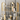 Modern 4-Tiers Standing Bookshelf in Gold with Glass Partition