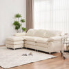 Modern Beige Polyester 3-Seat Comfortable Sleeper Sofa