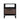 Modern Black Brown 1-door nightstand wood and metal bedside table with socket - 18.78" x 15.59"