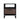 Modern Black Brown 1-door nightstand wood and metal bedside table with socket - 18.78" x 15.59"