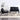 Modern Black PU-Leather Metal Frame Two-seater Sofa
