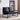 Modern Black PU-Leather Metal Frame Two-seater Sofa