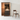 Modern Black Walnut Bar Cabinet with Glass Door