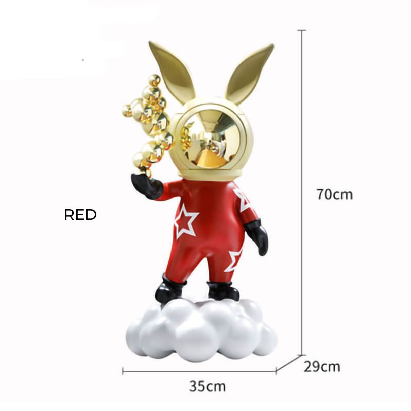 Chic Cartoon Rabbit Resin Decor Sculpture for Home – CharmyDecor