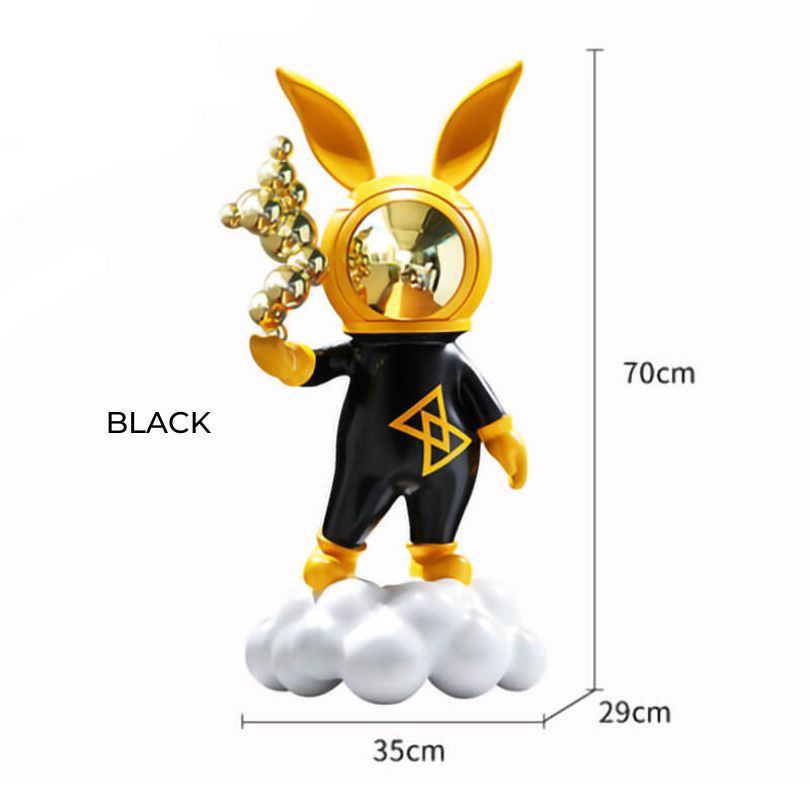 Chic Cartoon Rabbit Resin Decor Sculpture for Home – CharmyDecor