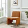 Modern Upholstered Comfy Accent Chair in Orange