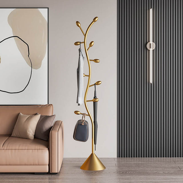 Elegant Gold Spiral Coat Rack - Modern Creative Design – CharmyDecor