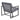 A back view of the Steel Armchair