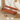 entryway bench with acrylic frame and leather cushion