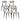 Modern Metal Light Grey Dining Chair with Curved Upholstered Backrest - Set of 4