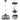 Modern Oblate Black Crystal Chandelier LED Fixture