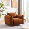 42" Modern Oversized Comfy Armchair with Metal Legs - Rust Red