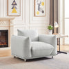 42" Modern Oversized Comfy Armchair with Metal Legs - Light Gray