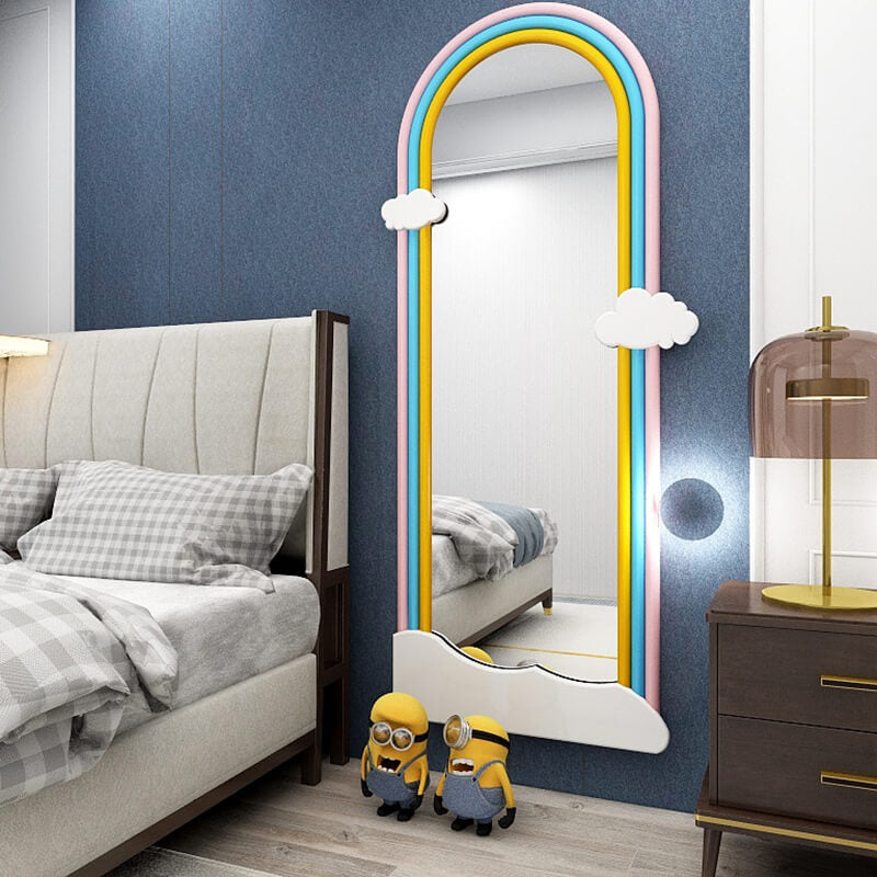 Modern Rainbow Art Full-Length Wall Mirror- CharmyDecor