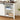 Small Buffet Cabinet with Brown Top, Sliding Door & 4 Drawers - Charmydecor