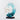 Modern Transparent Resin Blue Wave Sculpture