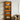 Modern Walnut Glass Display Cabinet with 5 Shelves