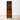 Modern Walnut Glass Display Cabinet with 5 Shelves