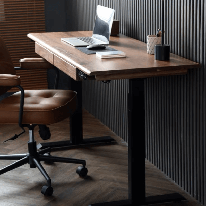 Height Adjustable Electric Desk - Modern Walnut Finish – CharmyDecor