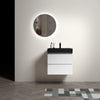 24" Alice White Floating Bathroom Vanity with Black Ceramic Sink