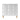 Modern White Rubrix 3-drawer Chest in a white background 
