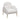 Modern White Sherpa Upholstered Accent Armchair with Golden Legs - 29.5" x 31.5"