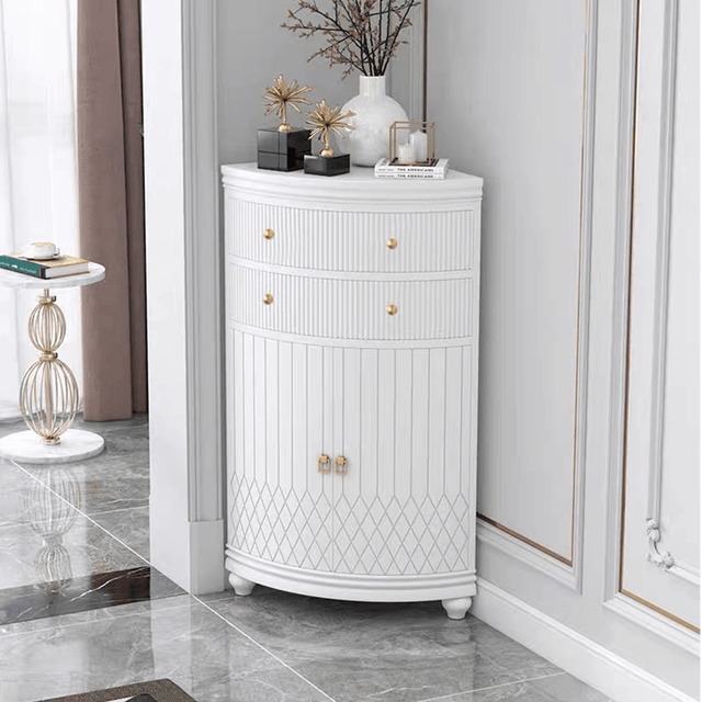 Intresting Looking Rounded Triangular Cupboard Solid wood Triangle Corner Cabinet - CharmyDecor - CharmyDecor