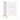 Modern White & Gold Shoe Console Cabinet with 5 Shelves