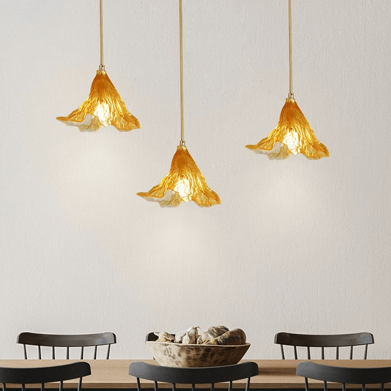 Glass Shade Lotus Leaves Pendant Light: Modern Zen Design – CharmyDecor