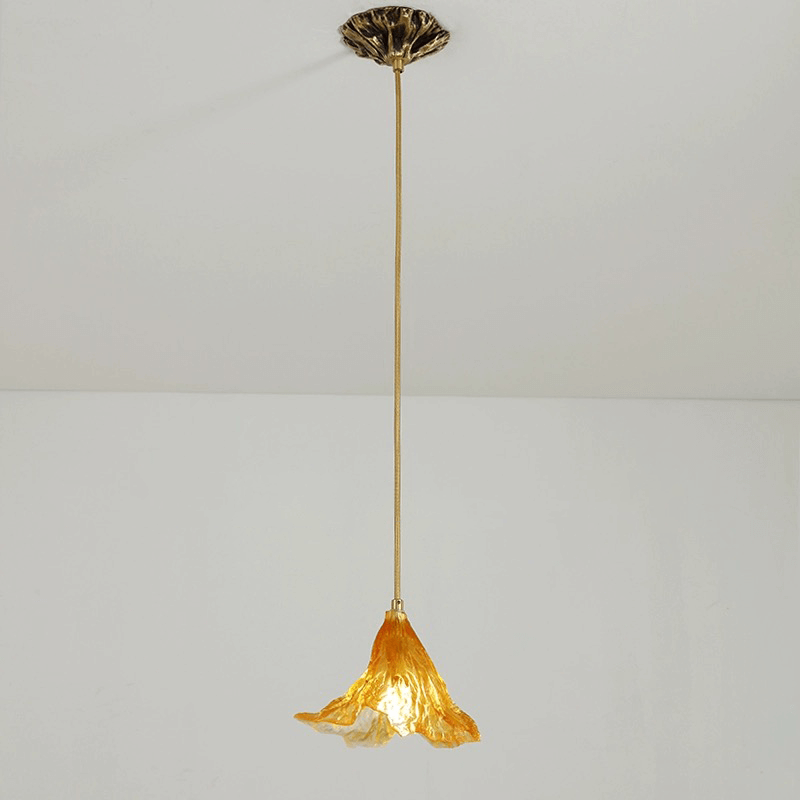 Glass Shade Lotus Leaves Pendant Light: Modern Zen Design – CharmyDecor