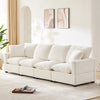 Modular 4-Piece Cloud Sectional Couch with Chenille Upholstery