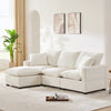 Modular 4-Piece Cloud Sectional Couch with Ottoman