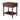 Traditional Nightstand Image. Wood nightstand in morocco brown with single drawer, open shelf and turned legs 