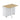 White Kitchen Island with Storage Cabinet, Towel Holder, Wine Rack, & Foldable Tabletop - Charmydecor