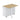 White Kitchen Island with Storage Cabinet, Towel Holder, Wine Rack, & Foldable Tabletop - Charmydecor