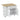 White Kitchen Island with Storage Cabinet, Towel Holder, Wine Rack, & Foldable Tabletop - Charmydecor